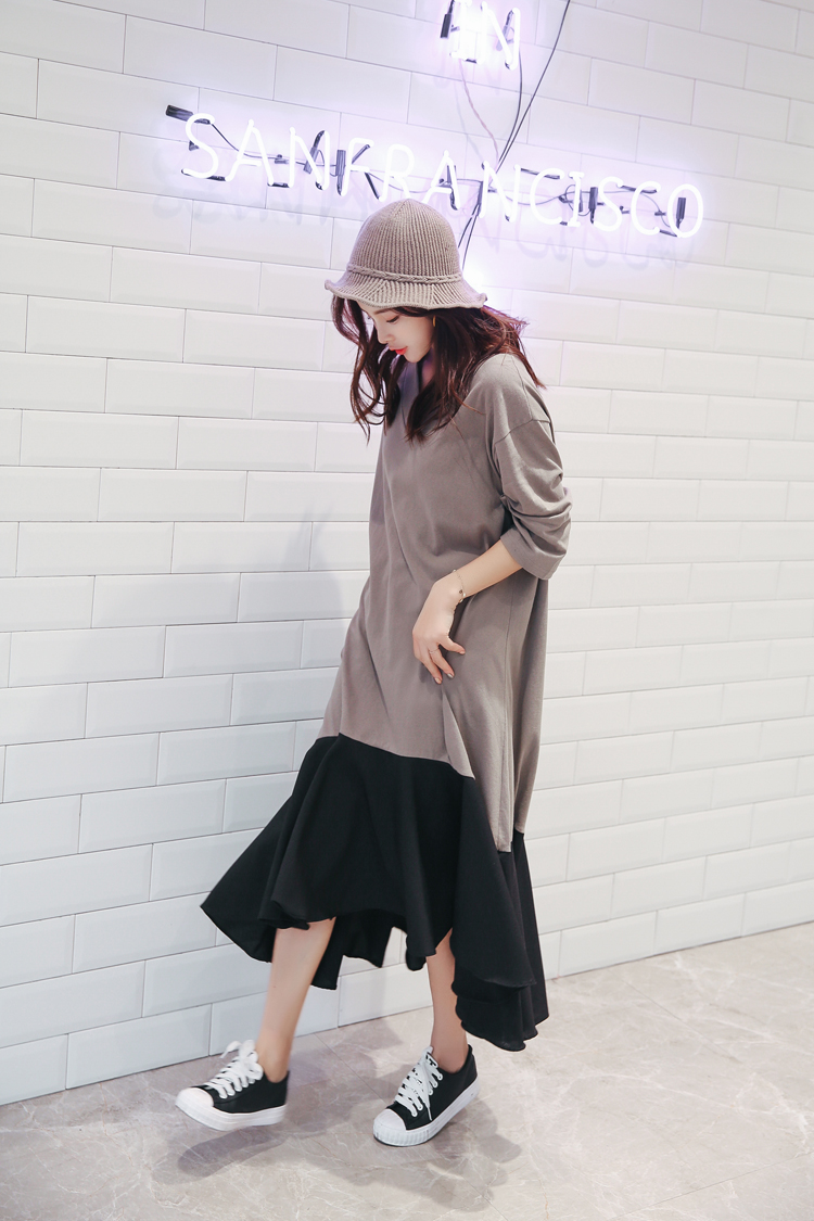 WD7557 Korea Stylish Maxi Dress Grey