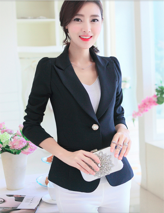 WJ3793 Elegant OL Coat Black