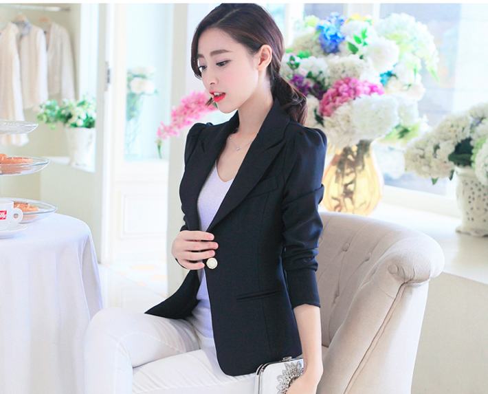 WJ3793 Elegant OL Coat Black