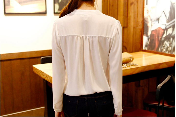 WT3794 Fashion Chiffon Top White