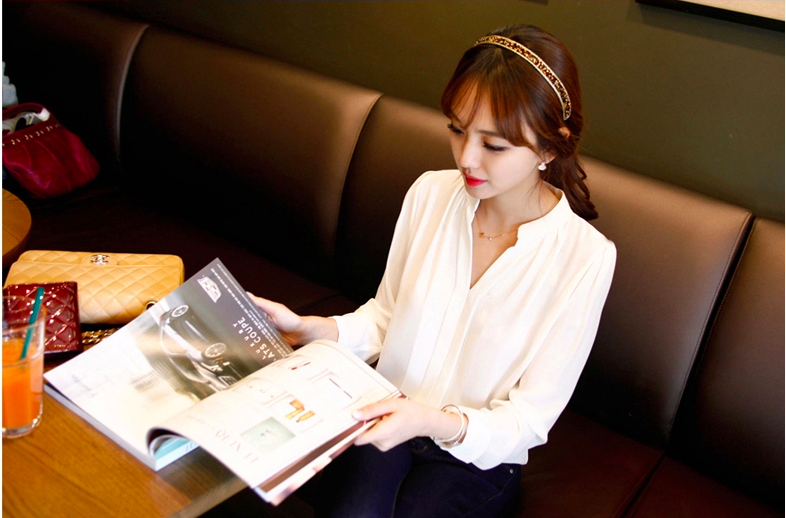 WT3794 Fashion Chiffon Top White