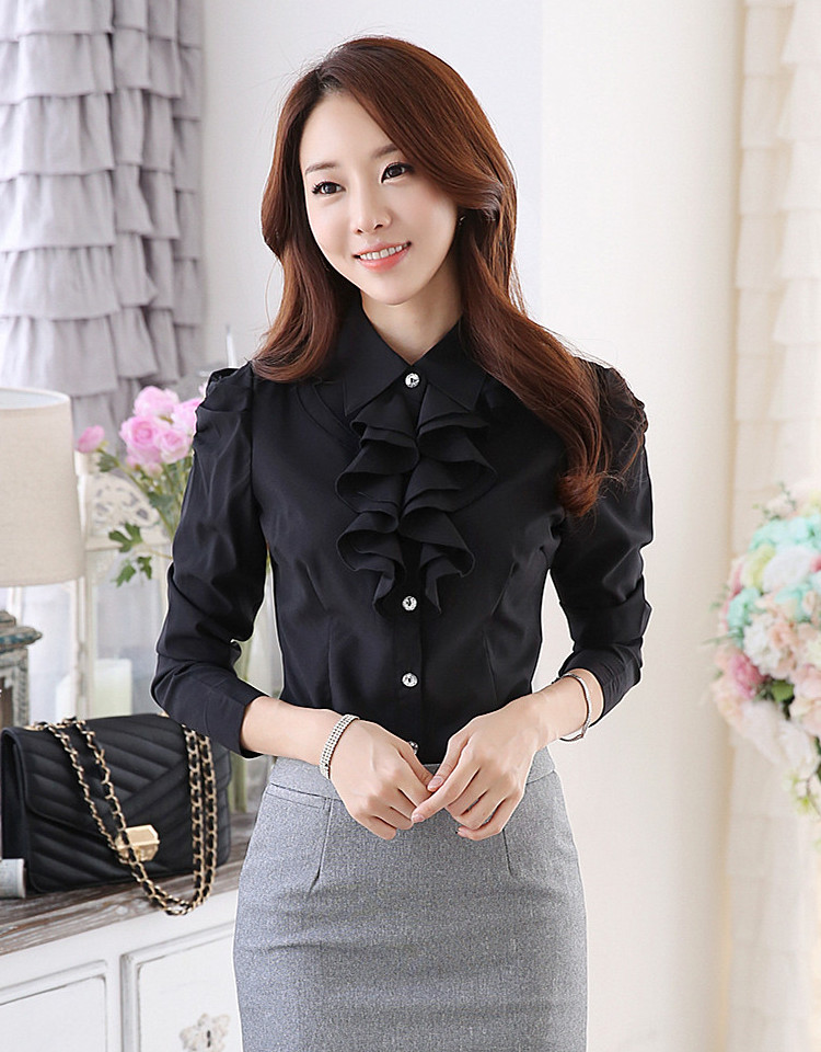 WT3799 Fashion OL Top Black