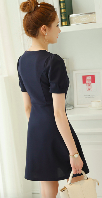 WD3805 Pretty OL Dress Dark Blue