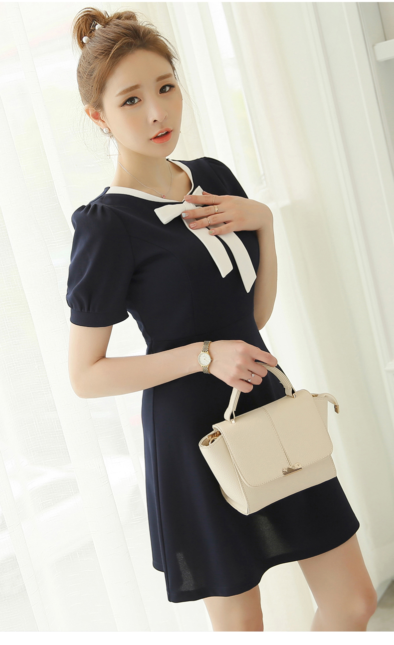 WD3805 Pretty OL Dress Dark Blue