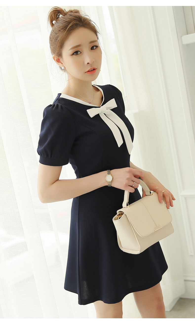 WD3805 Pretty OL Dress Dark Blue