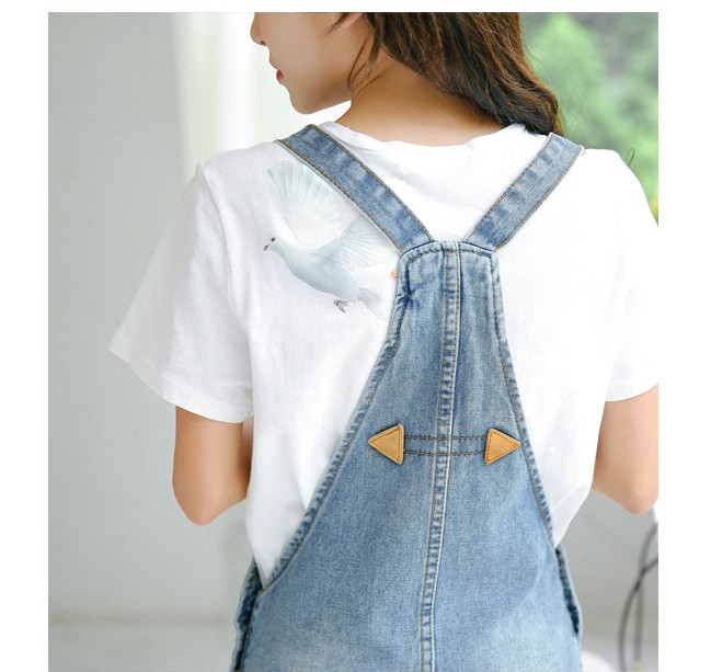 WD7572 Sweet Denim Dress Blue