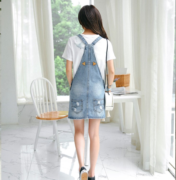 WD7572 Sweet Denim Dress Blue