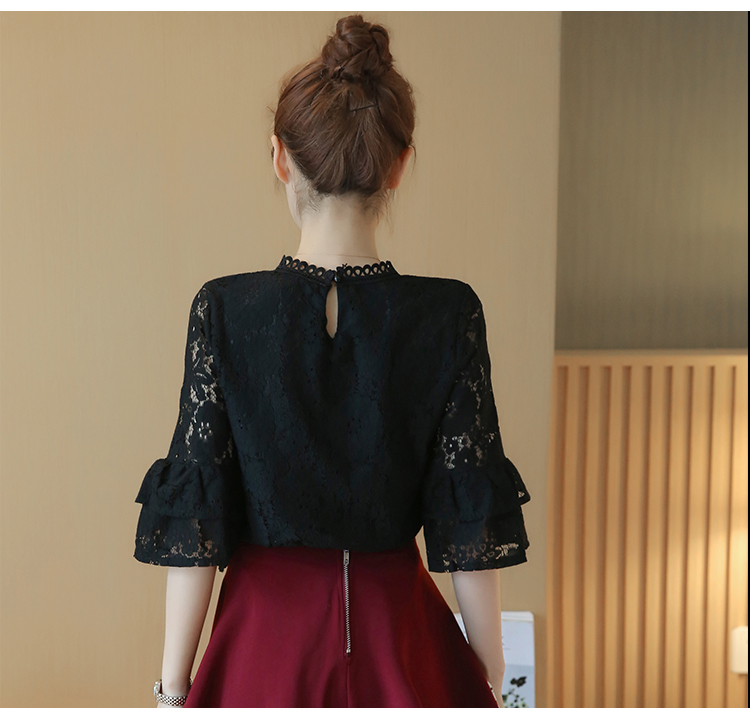 WT7578 Lovely Lace Top Black