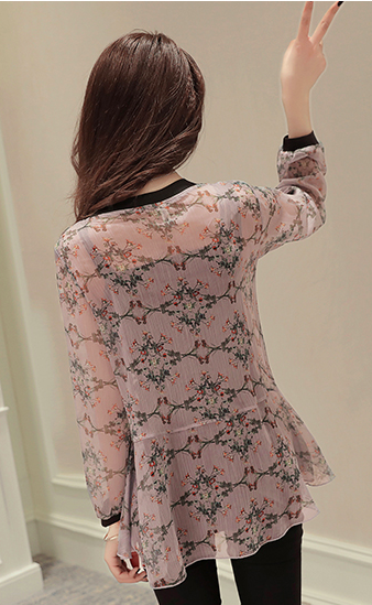 WT7584 Two Pieces Chiffon Top Pink