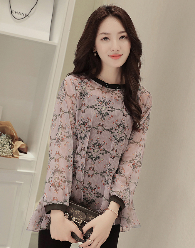 WT7584 Two Pieces Chiffon Top Pink