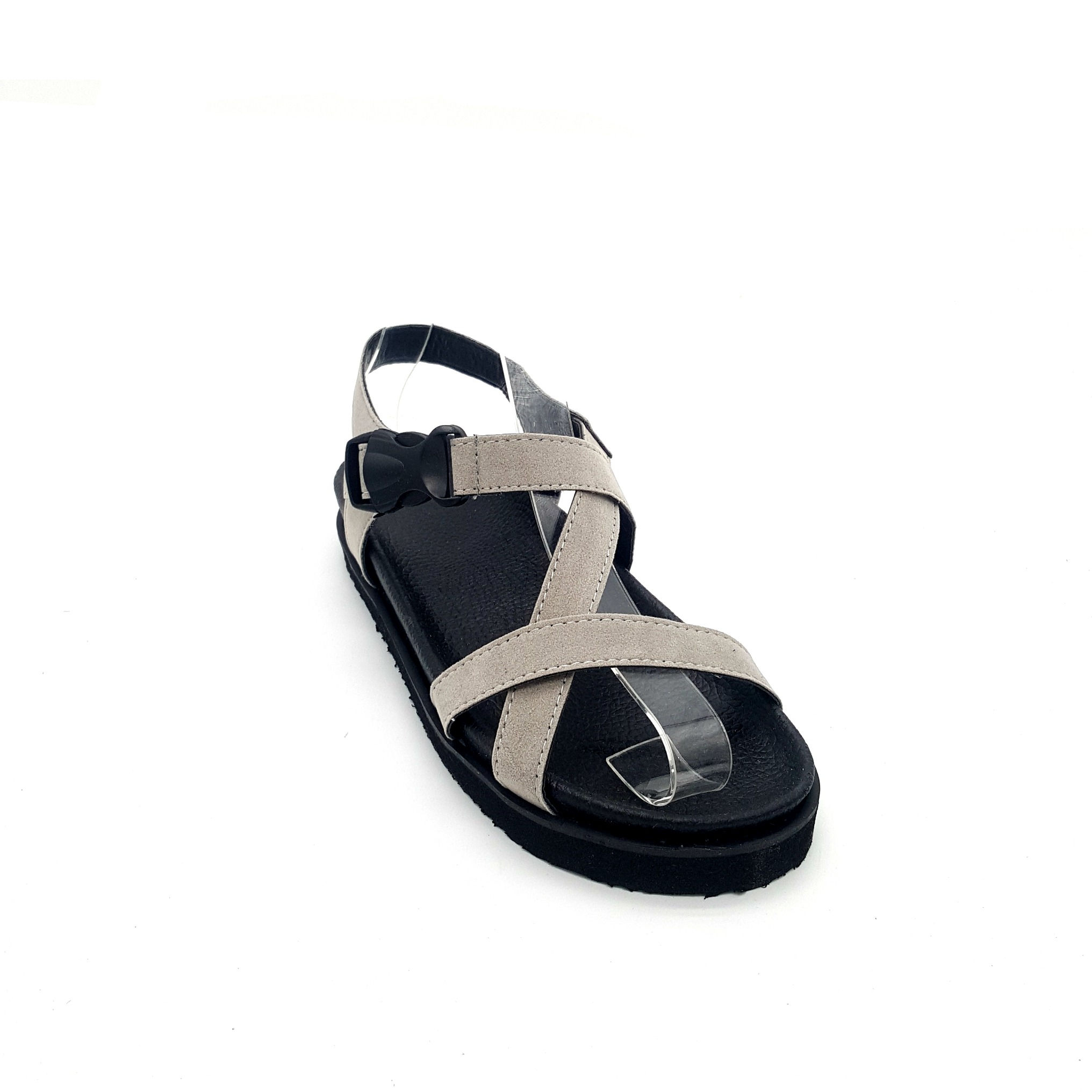 HA003 Cross Buckle Sandals Grey