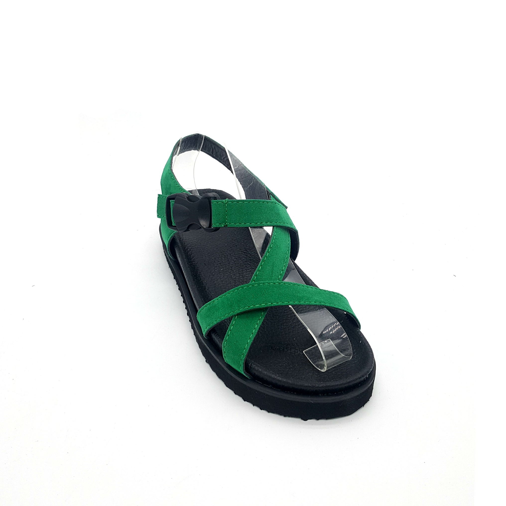 HA003 Cross Buckle Sandals Green