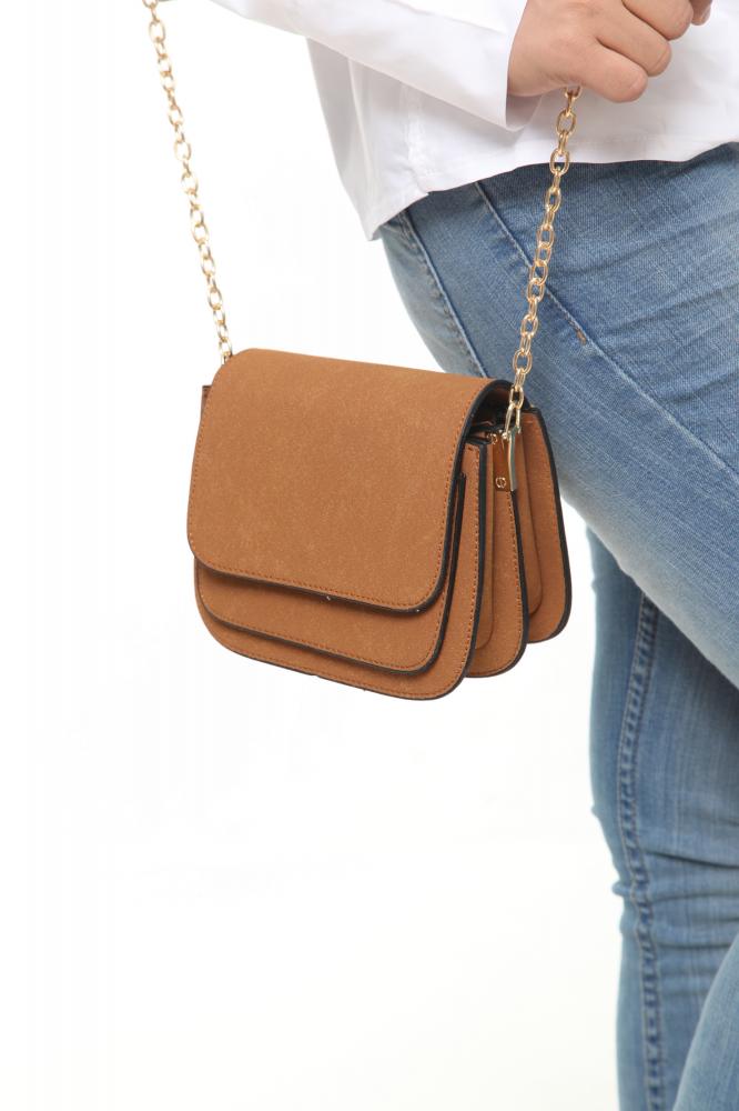 HA024 Layer Crossbody Bags Brown