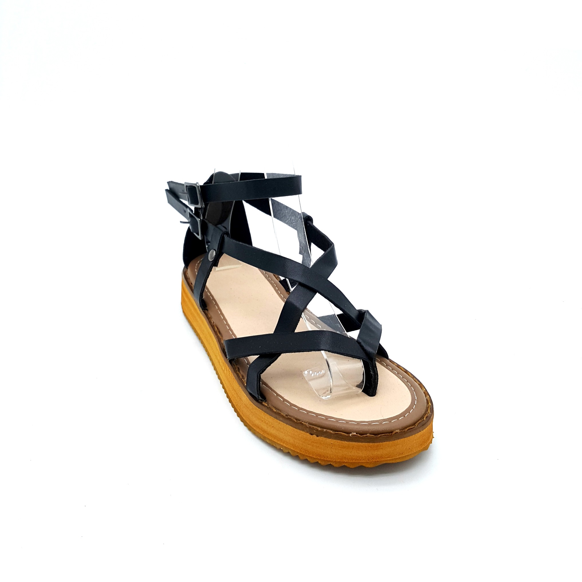 HA005 Wire Buckle Sandals Black