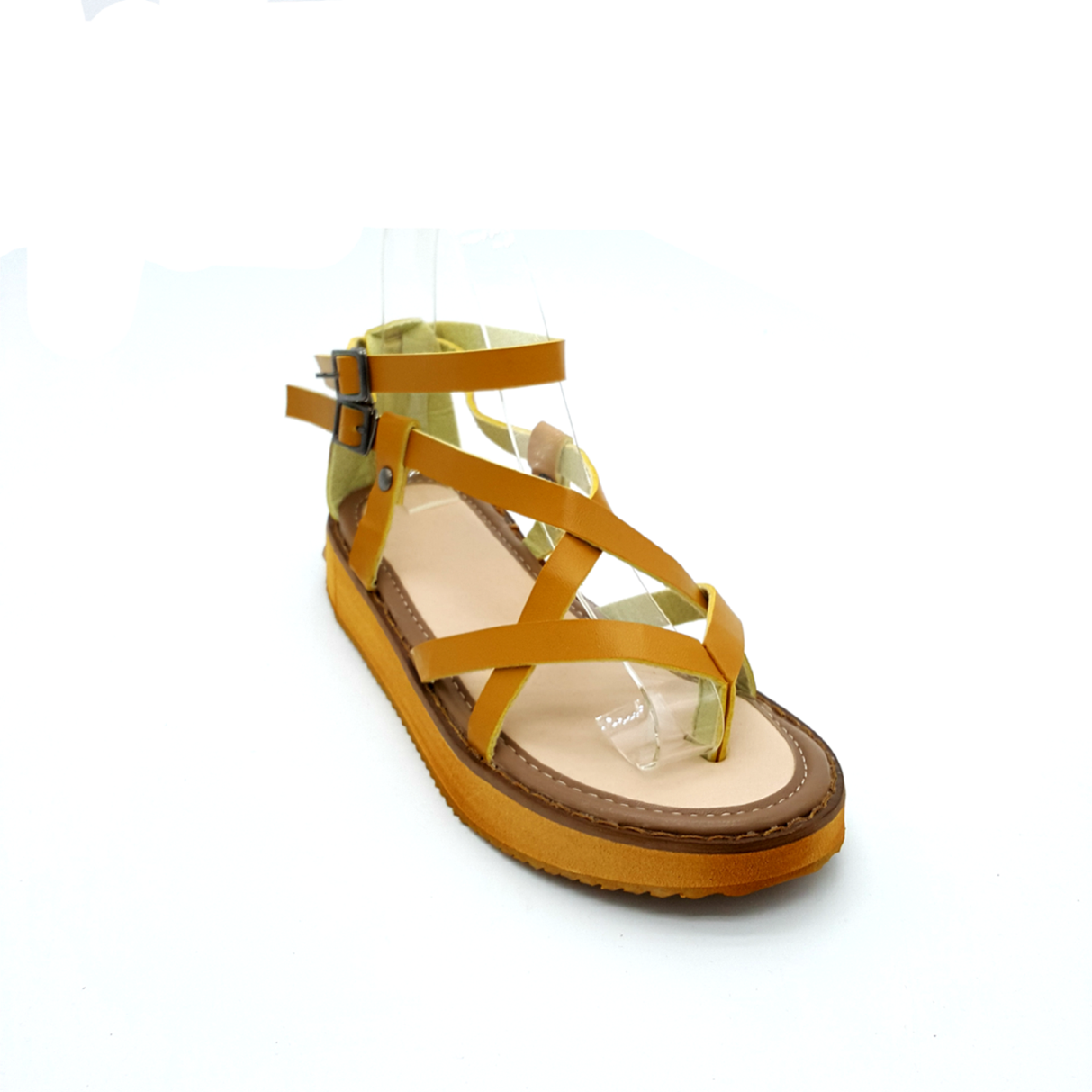 HA005 Wire Buckle Sandals Brown