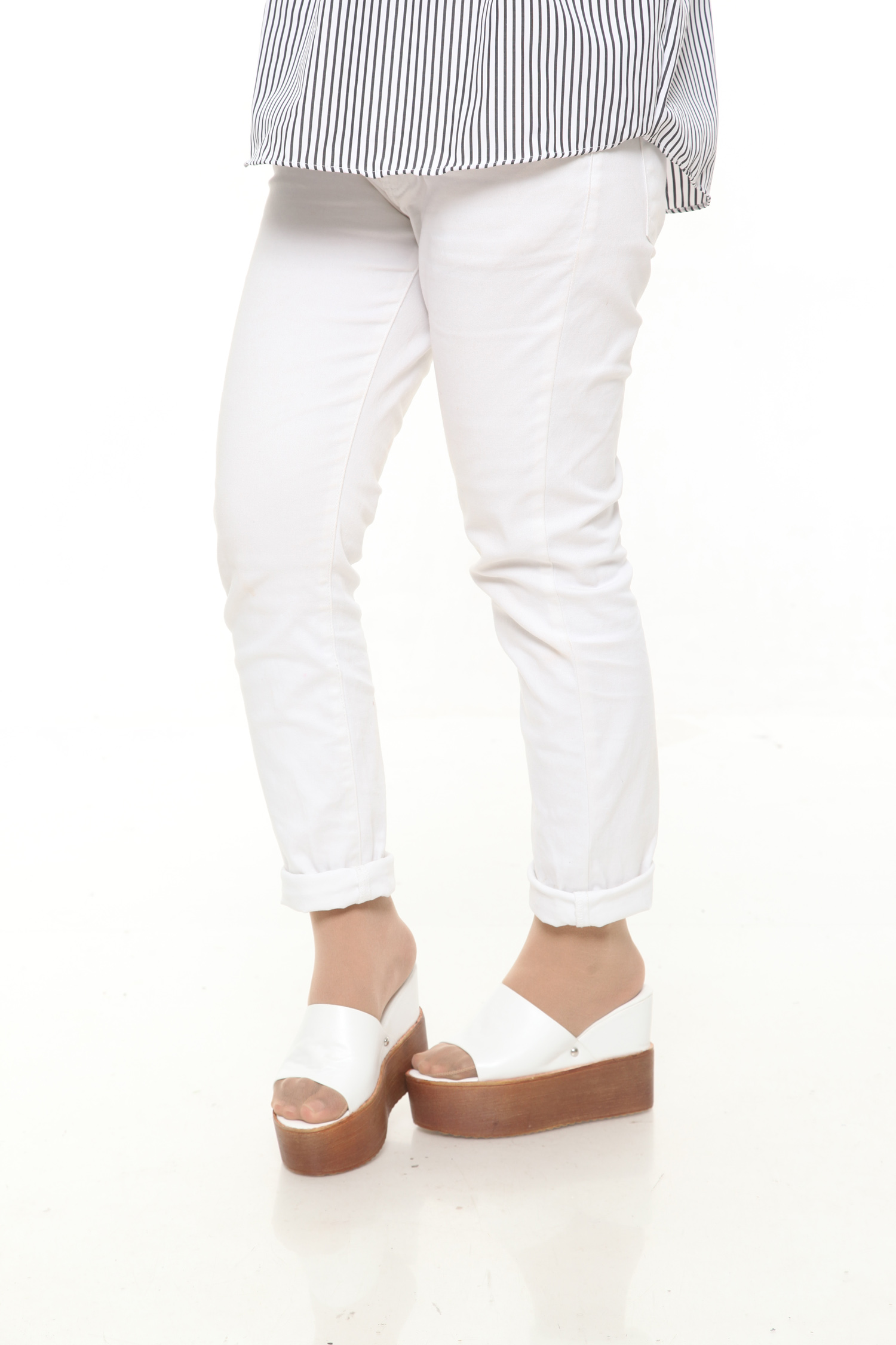 HA021 Trendy Wedges White