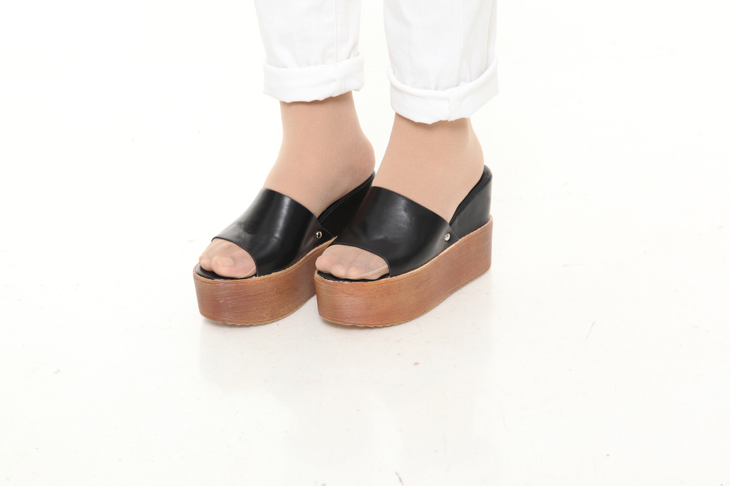 HA021 Trendy Wedges Black