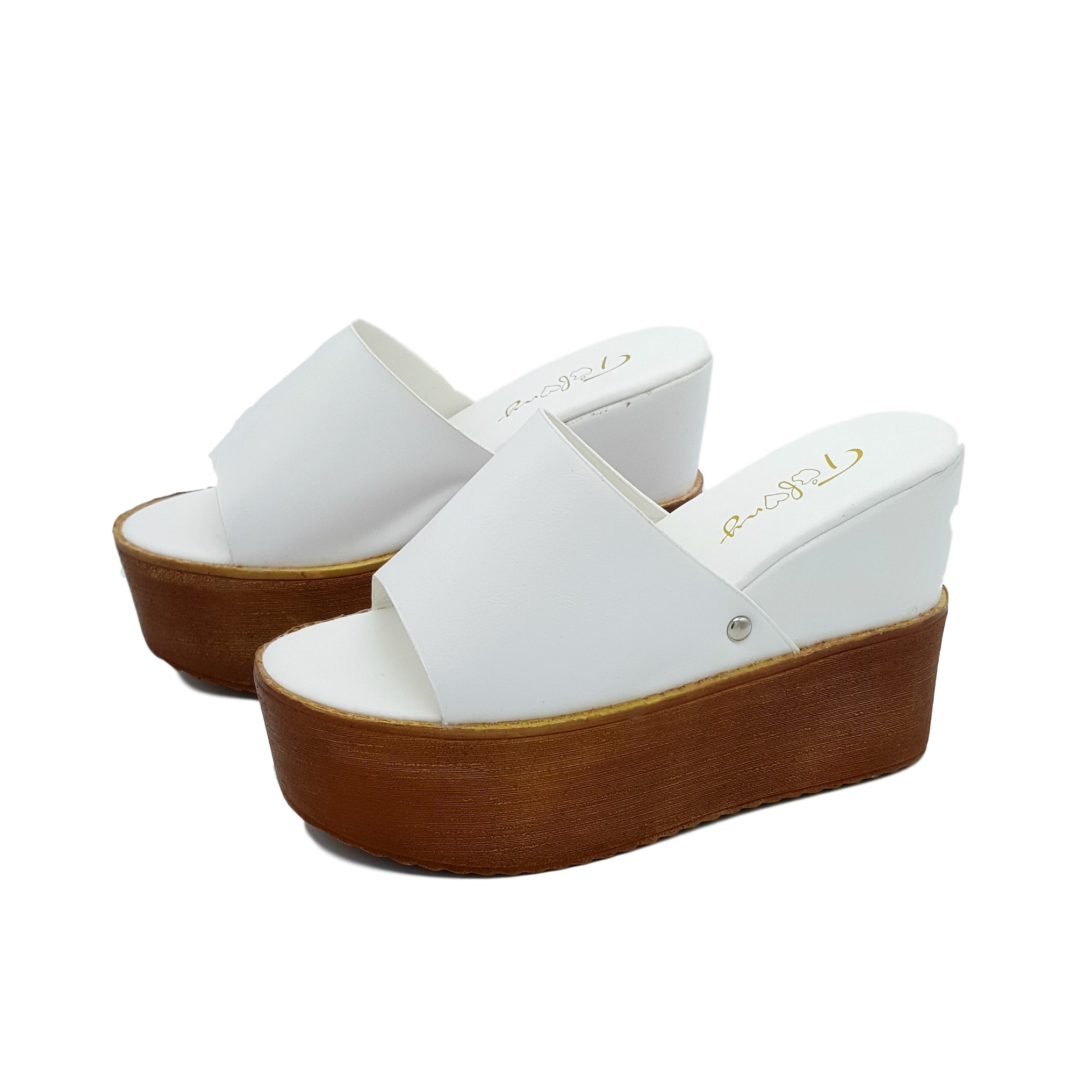 HA021 Trendy Wedges White