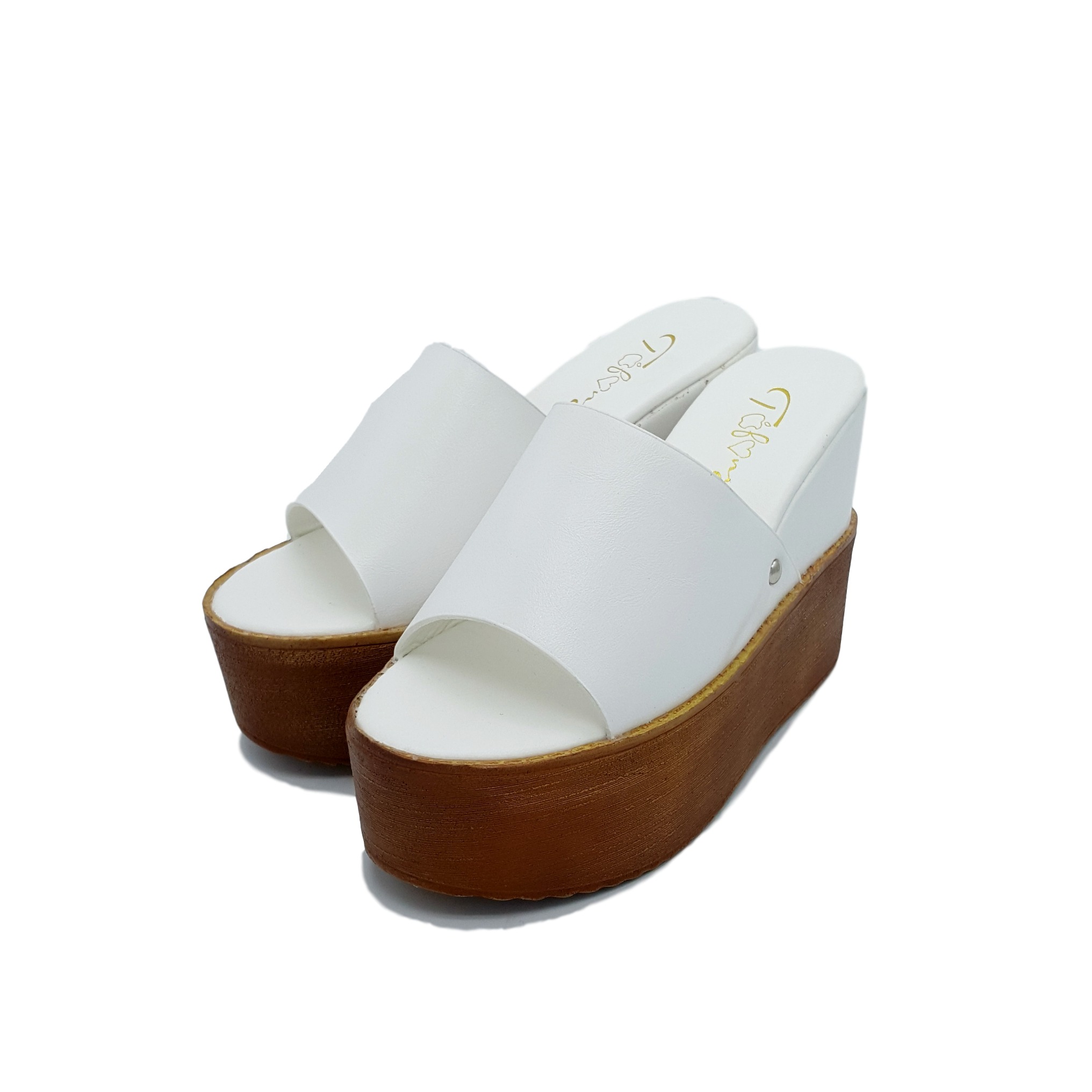 HA021 Trendy Wedges White