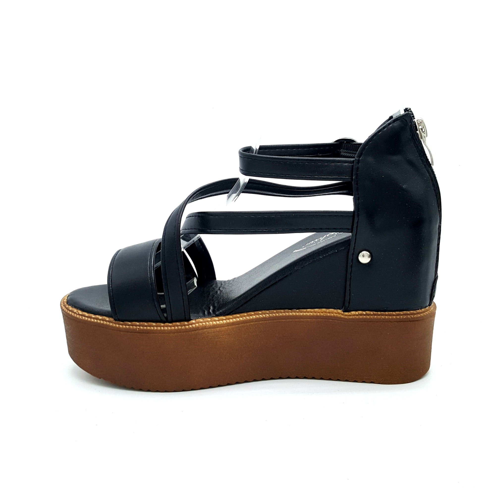 HA019 Platform Wedges Black