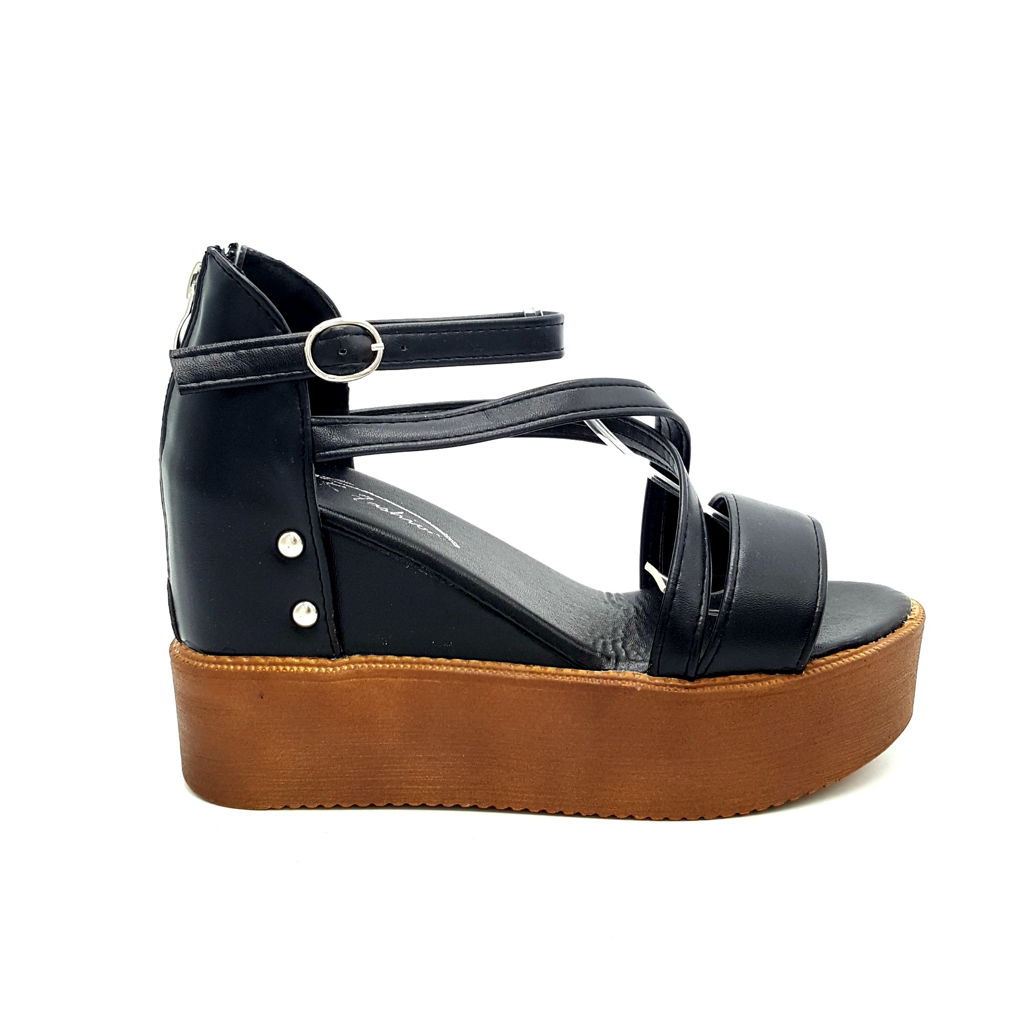 HA019 Platform Wedges Black