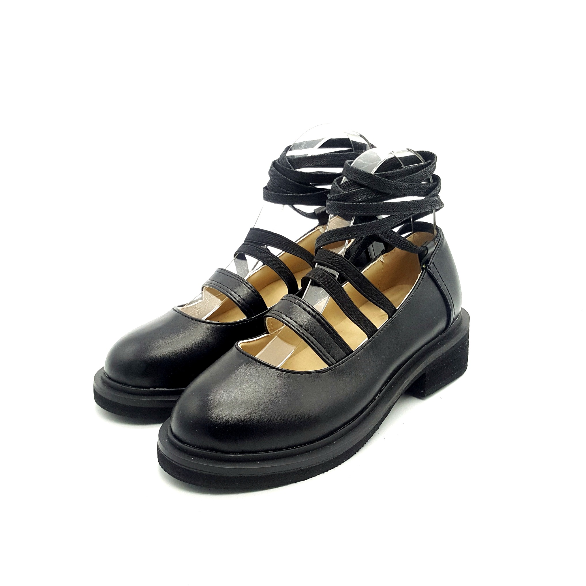 HA007 Tie Up Sandals Black