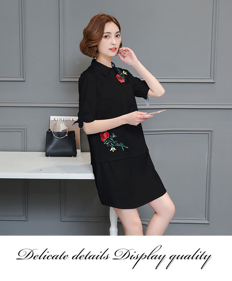 WD3816 Korea Fashion Dress Black