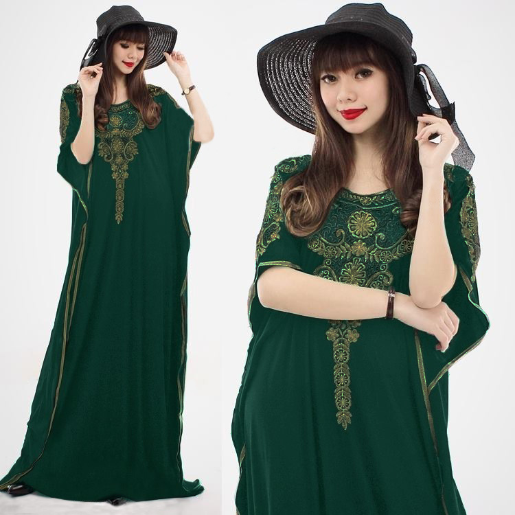 JW5001 Quality Batwing Dress Green