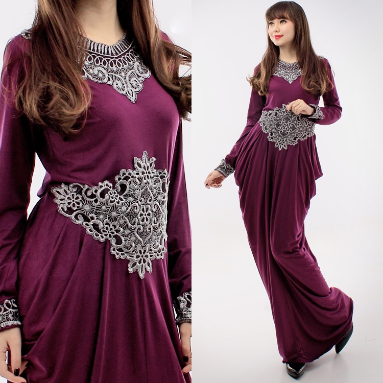 JW5003 Quality Jubah Dress Purple