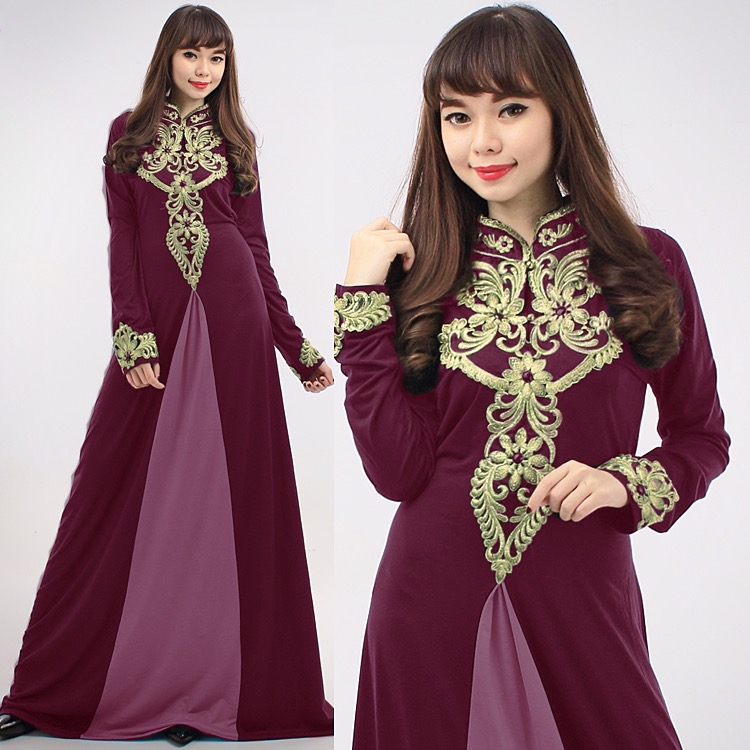 JW5004 Quality Jubah Dress Maroon