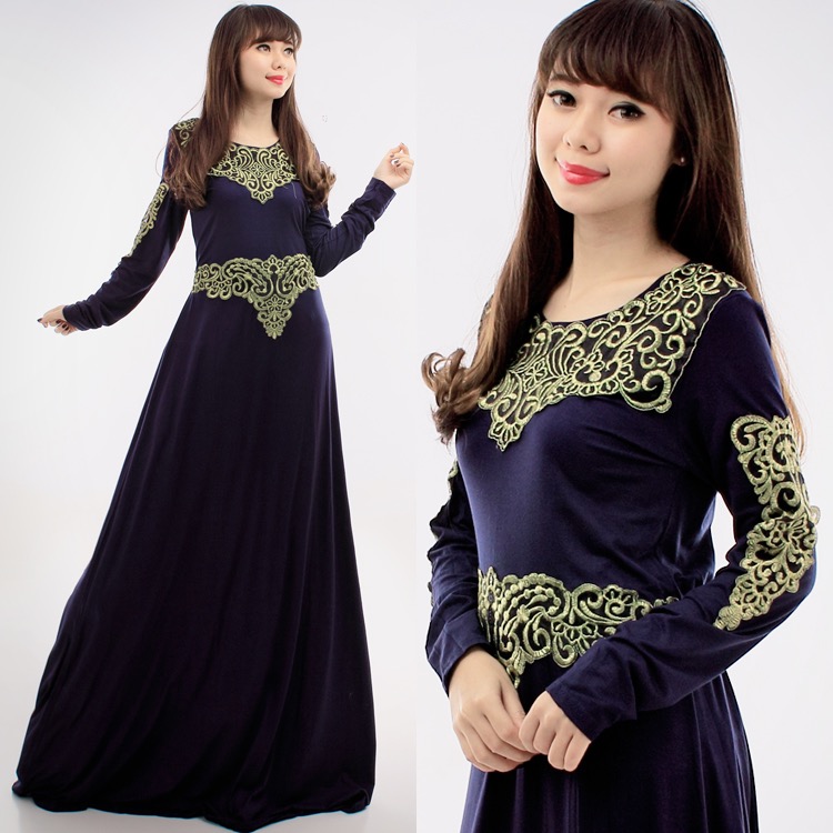 JW5005 Quality Jubah Dress Dark Blue