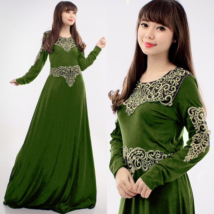 JW5005 Quality Jubah Dress Green