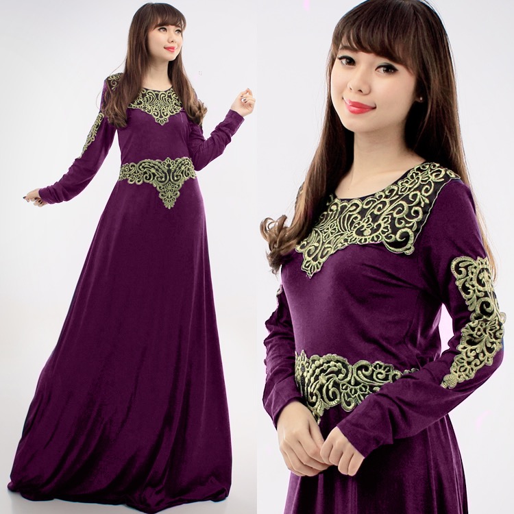 JW5005 Quality Jubah Dress Purple