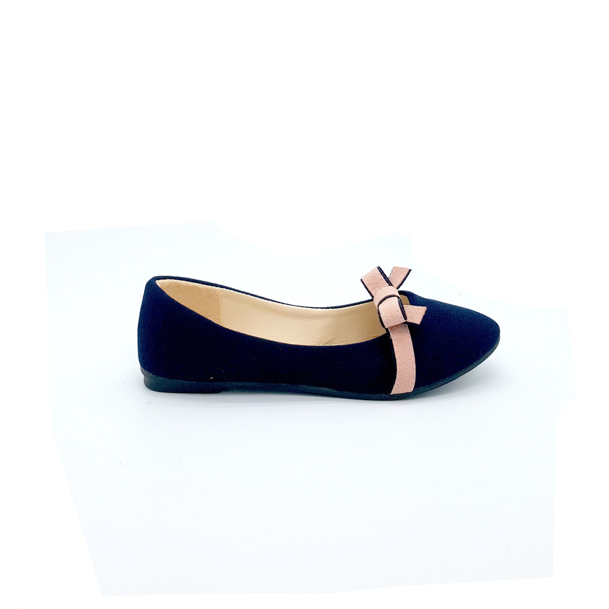 HA010 Ribbon Flat Shoe Dark Blue