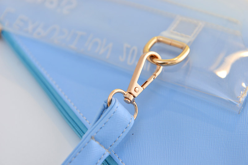 HA030 2-in-1 Transparent Clutch Blue