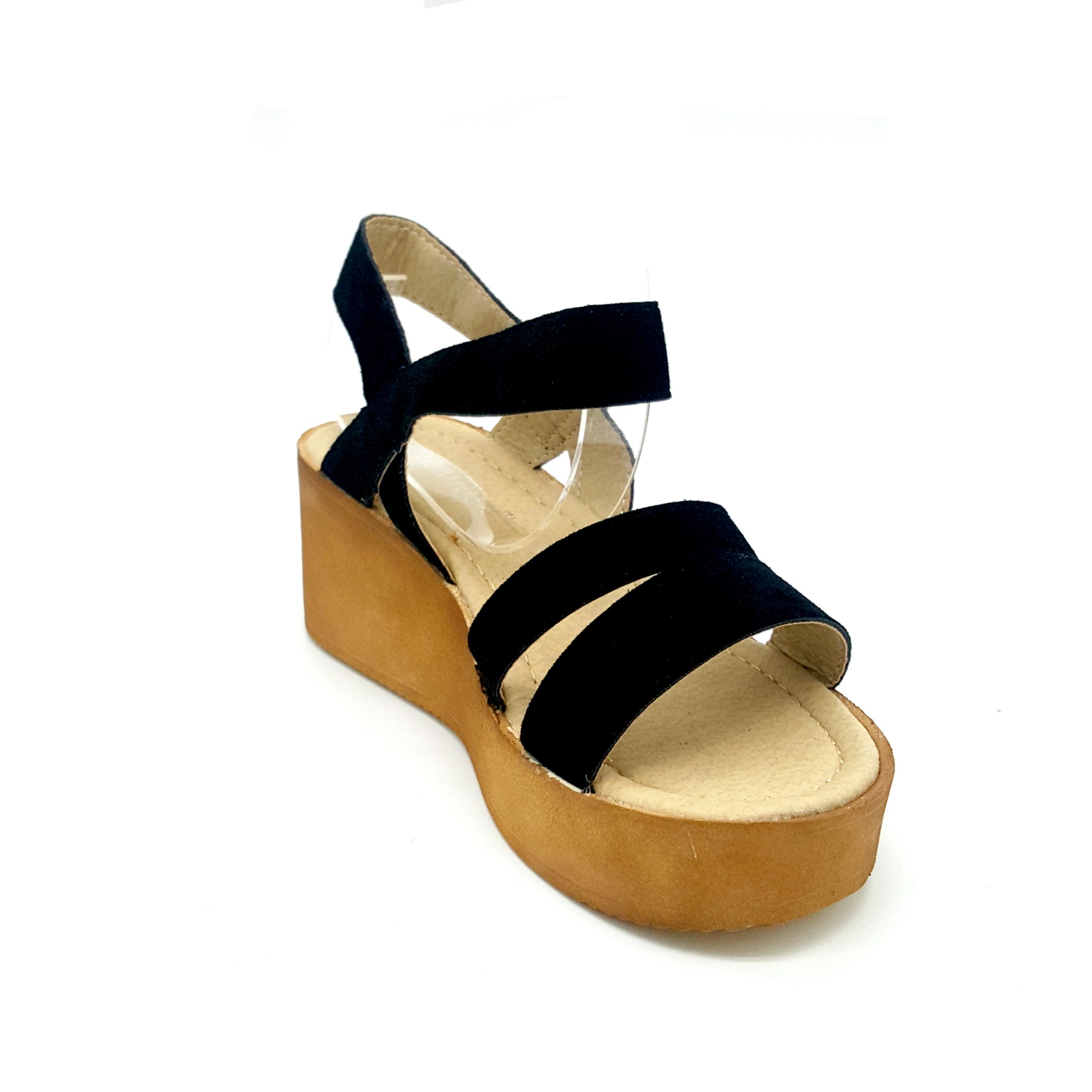 HA006 Ankle Strap Sandals Black