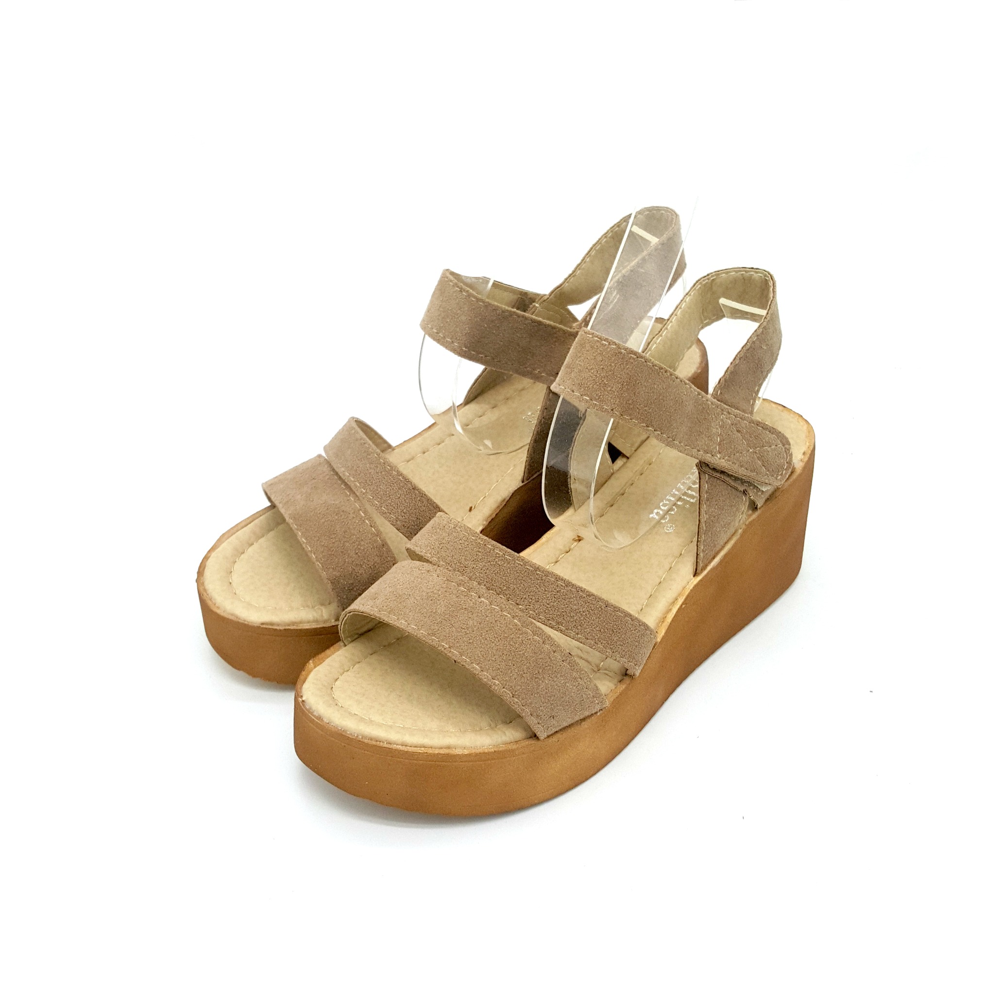 HA006 Ankle Strap Sandals Brown