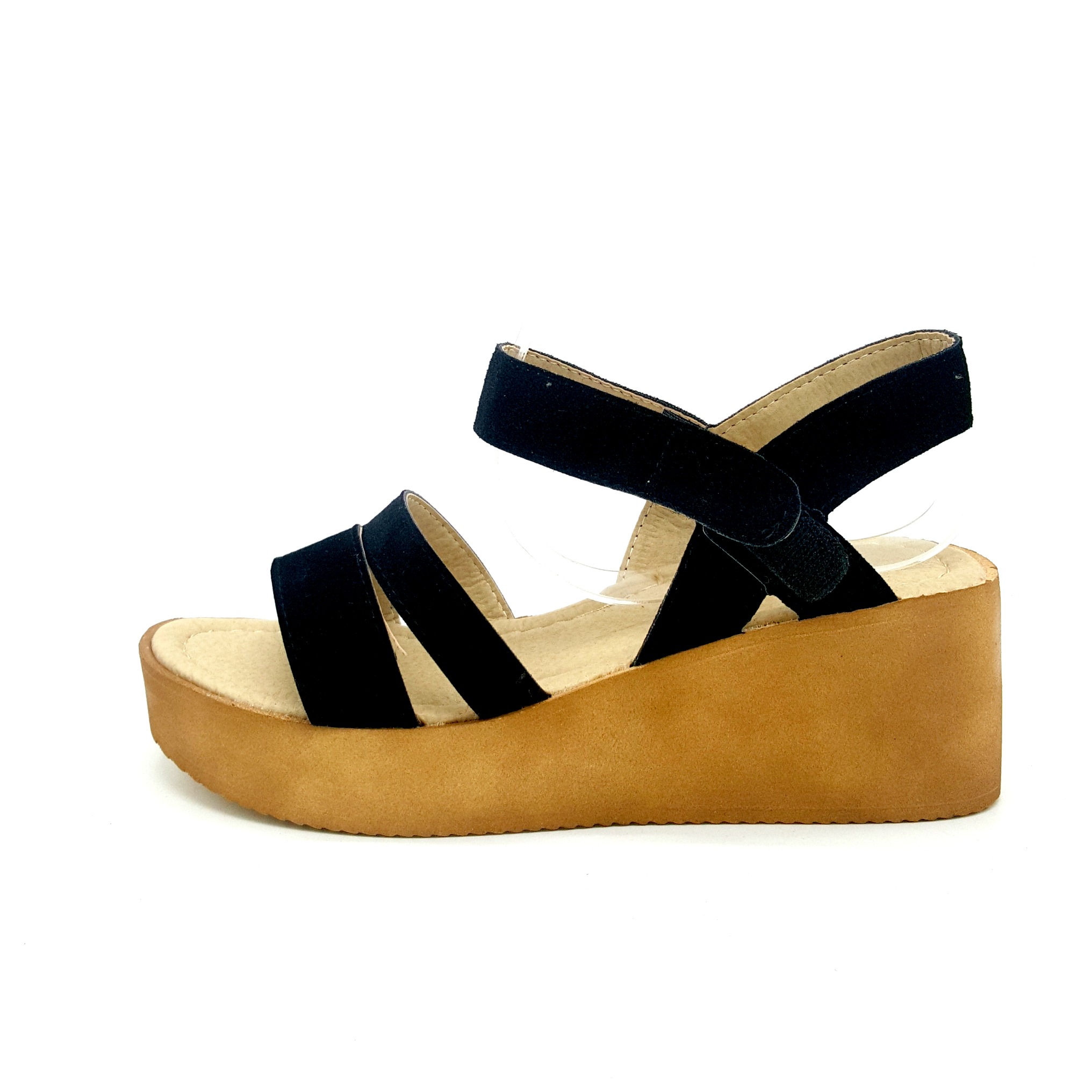 HA006 Ankle Strap Sandals Black