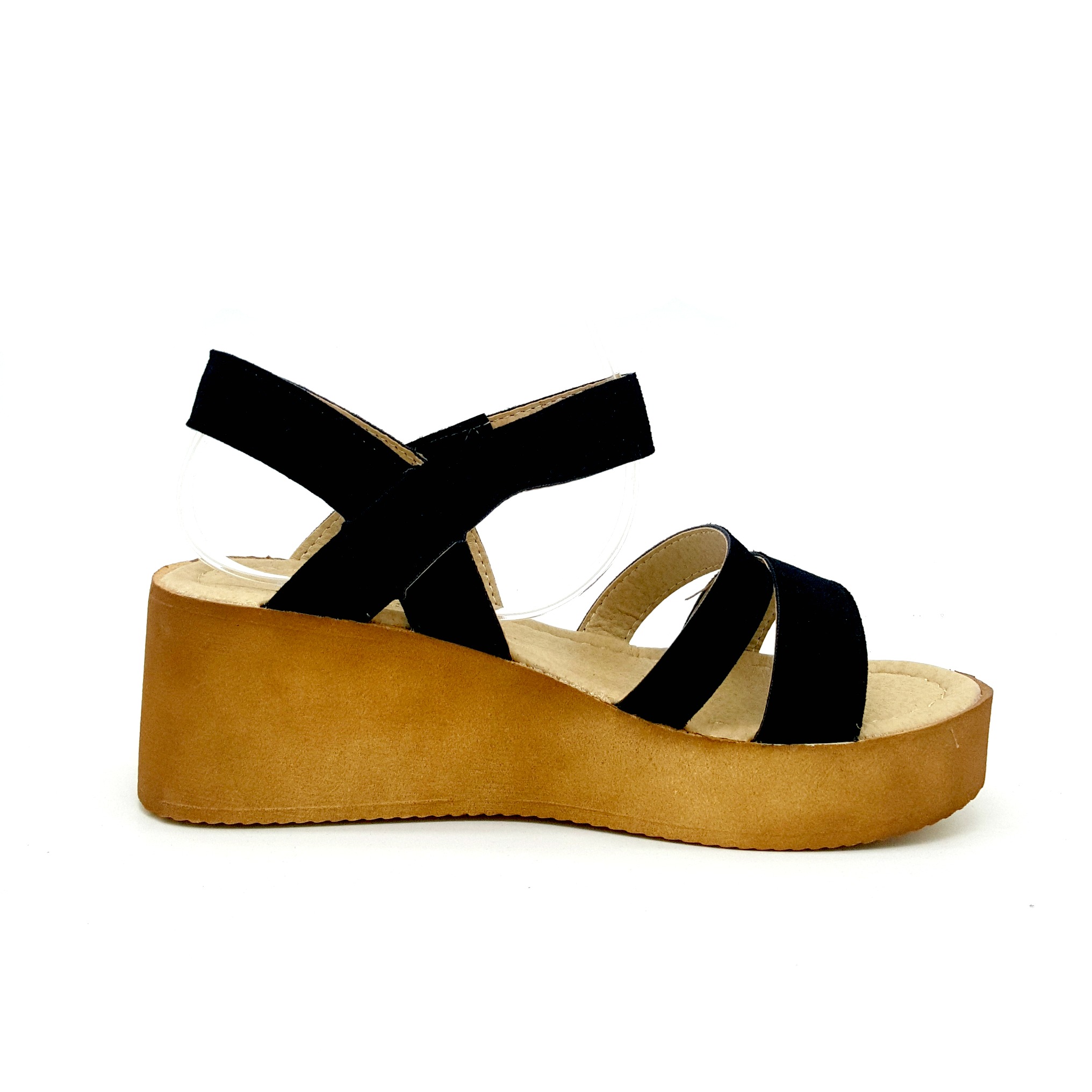 HA006 Ankle Strap Sandals Black