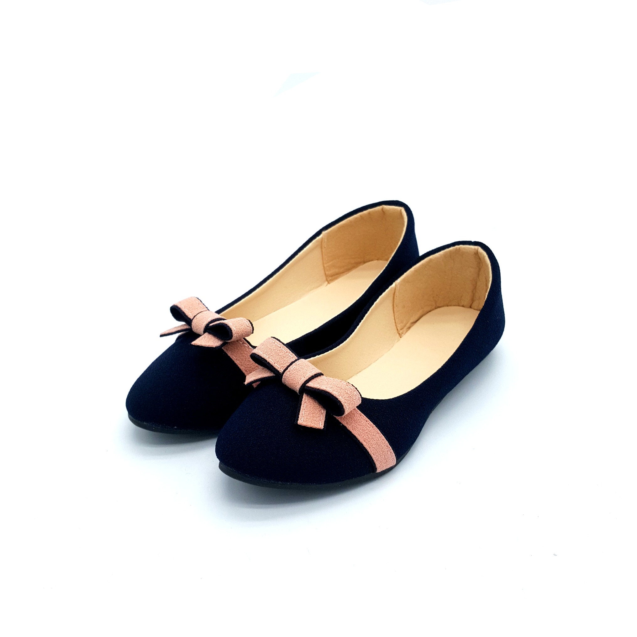 HA010 Ribbon Flat Shoe Dark Blue