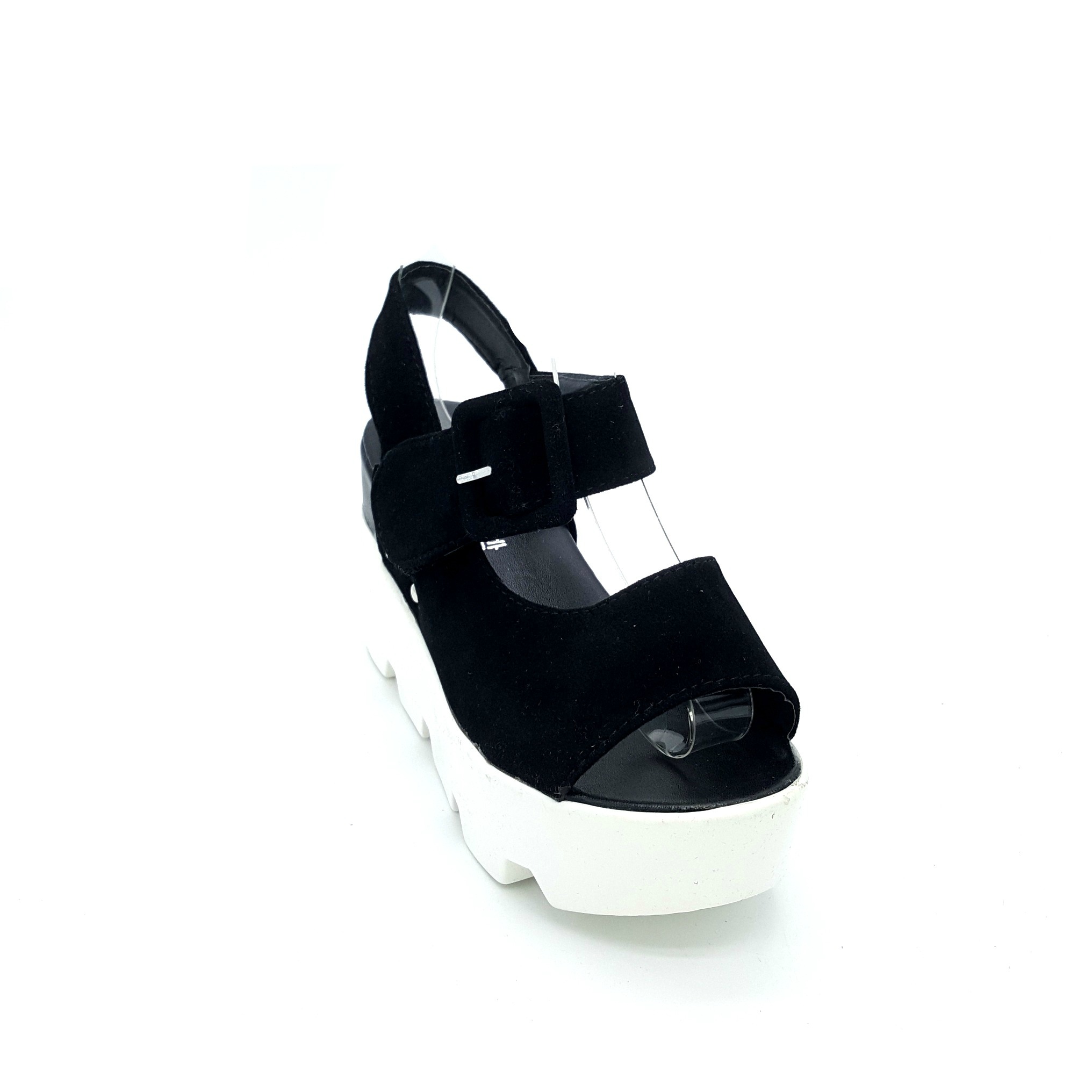 HA052 Fashion Platform Wedges Black