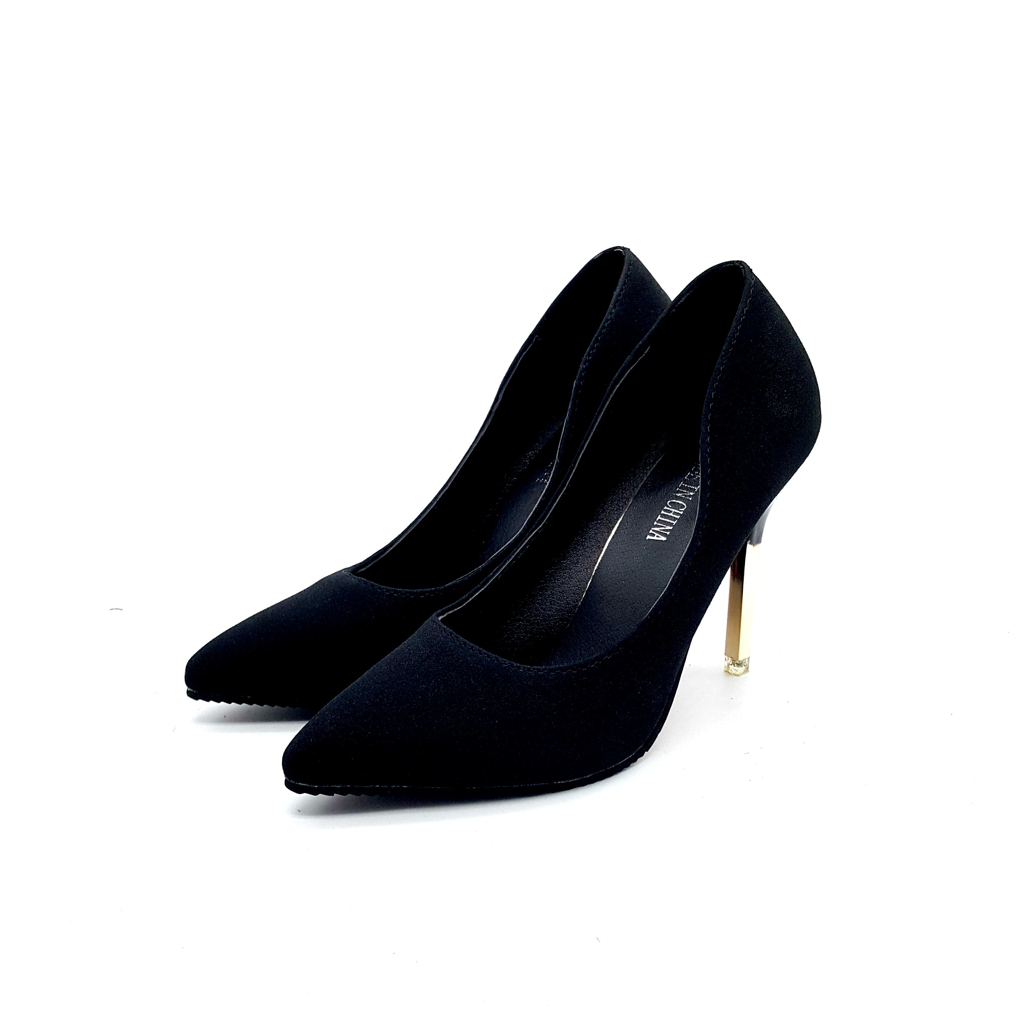 HA037 Pointed High Heels Black