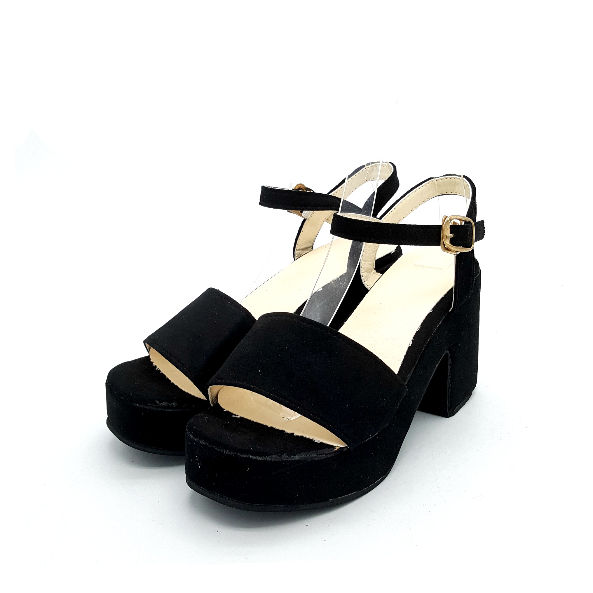 HA041 Pretty Clog Heels Black