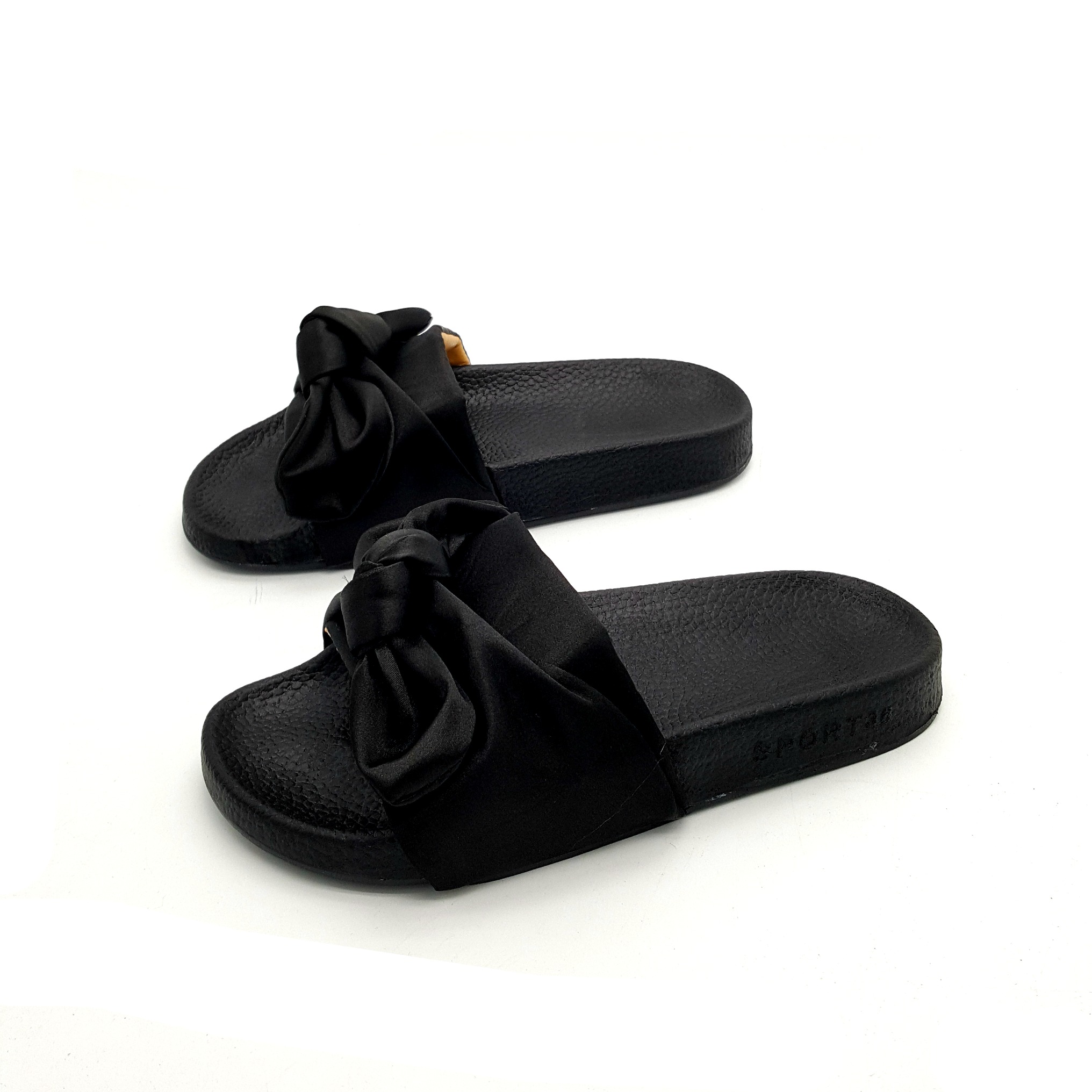 HA055 Ribbon Sandals Black