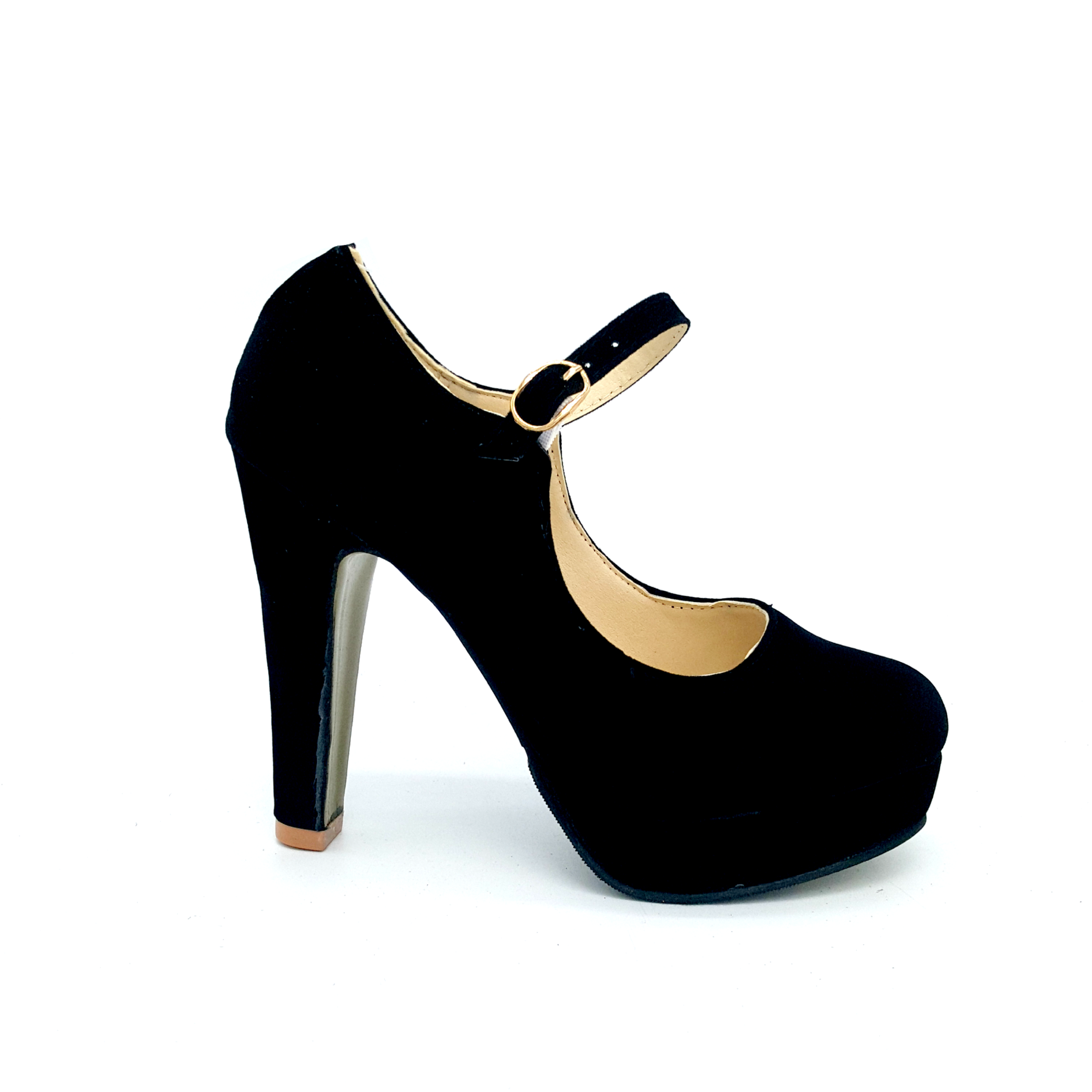 HA033 Strap On Heels Black