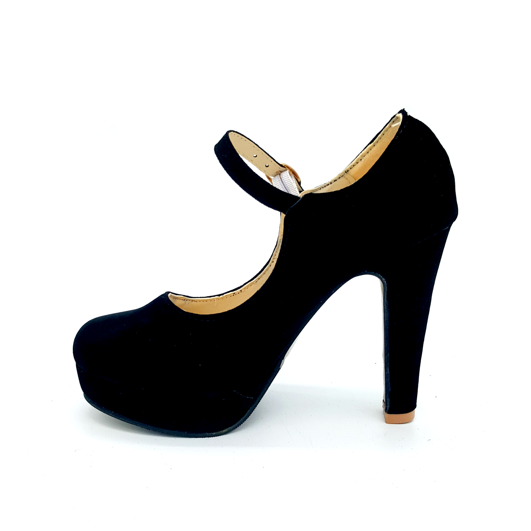 HA033 Strap On Heels Black