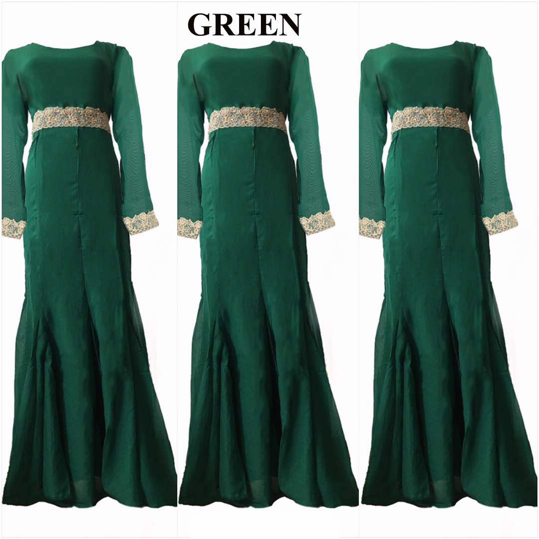 JW5009 Lace Mermaid Dress Green