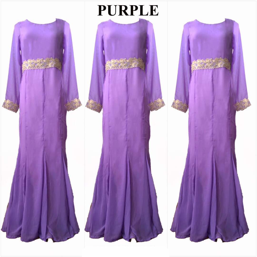 JW5009 Lace Mermaid Dress Purple