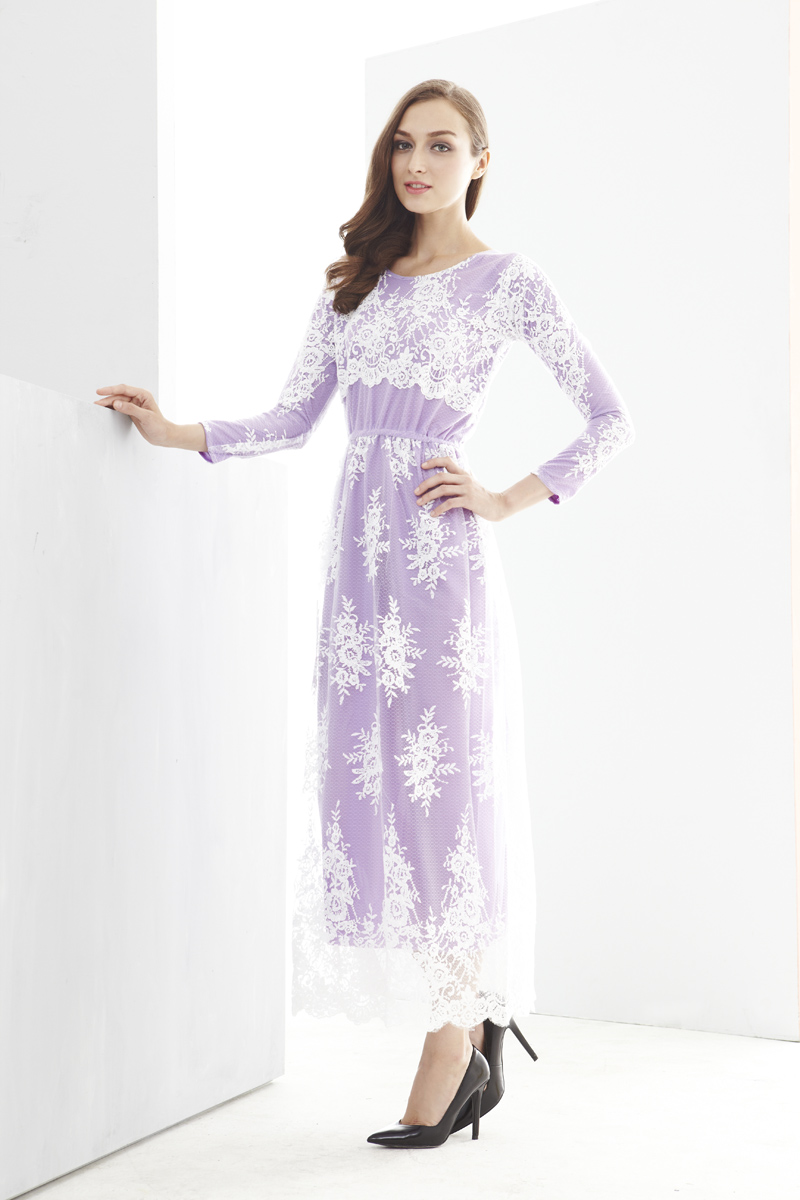 JW5010 Elegant Modern Jubah Purple