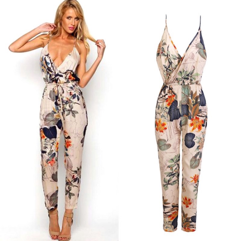 JW5011 Floral Jumpsuit As Pic